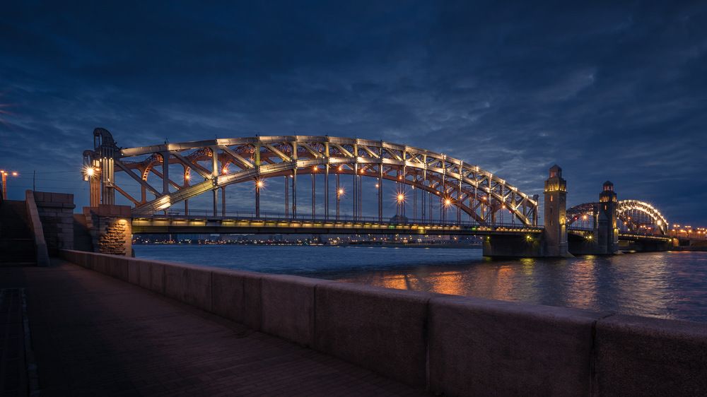 Большеохтинский мост. Санкт-Петербург.