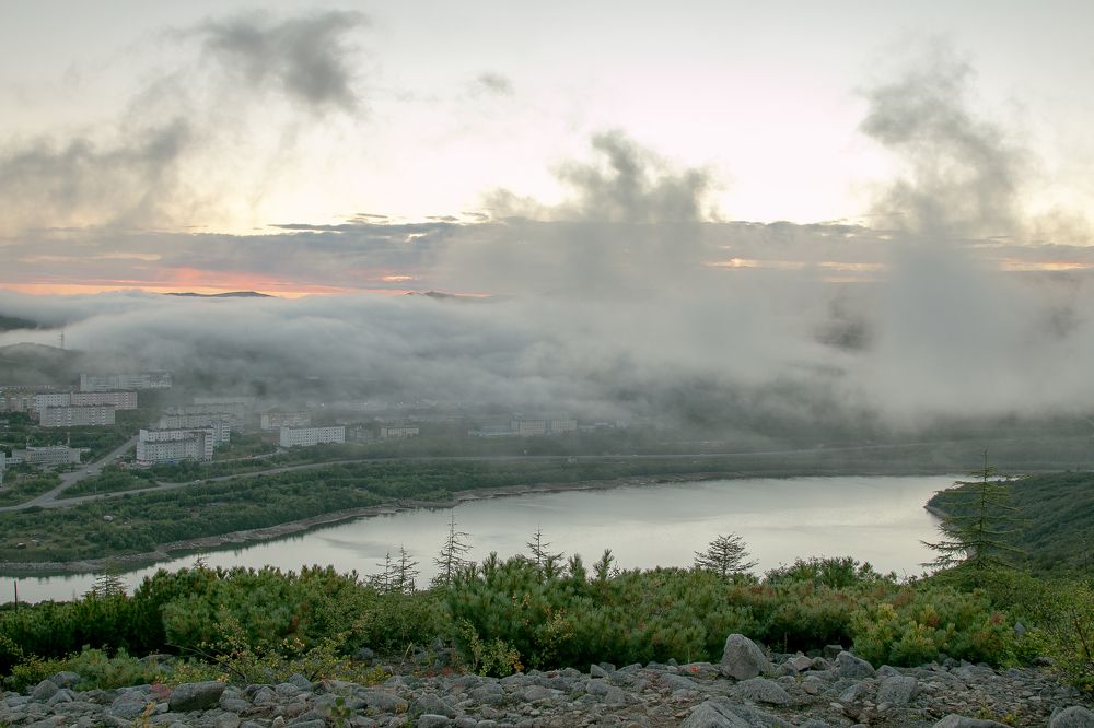 Сырой туман над городом довлеет