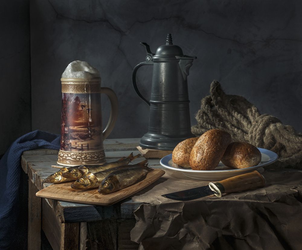 Натюрморт с сардинами