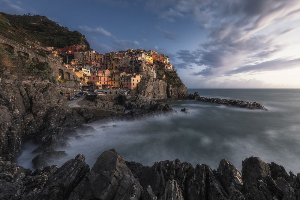 First Light of Manarola