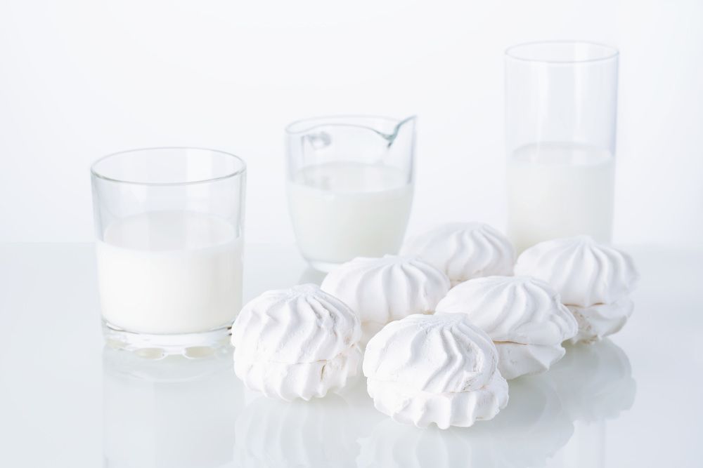 ванильный зефир и молоко