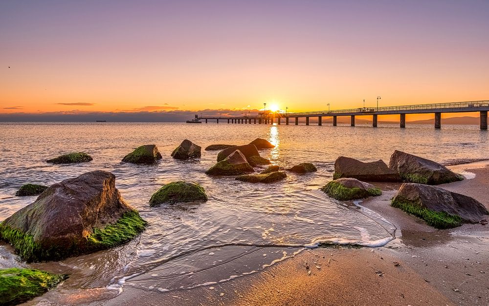 Burgas Bridge at sunrise