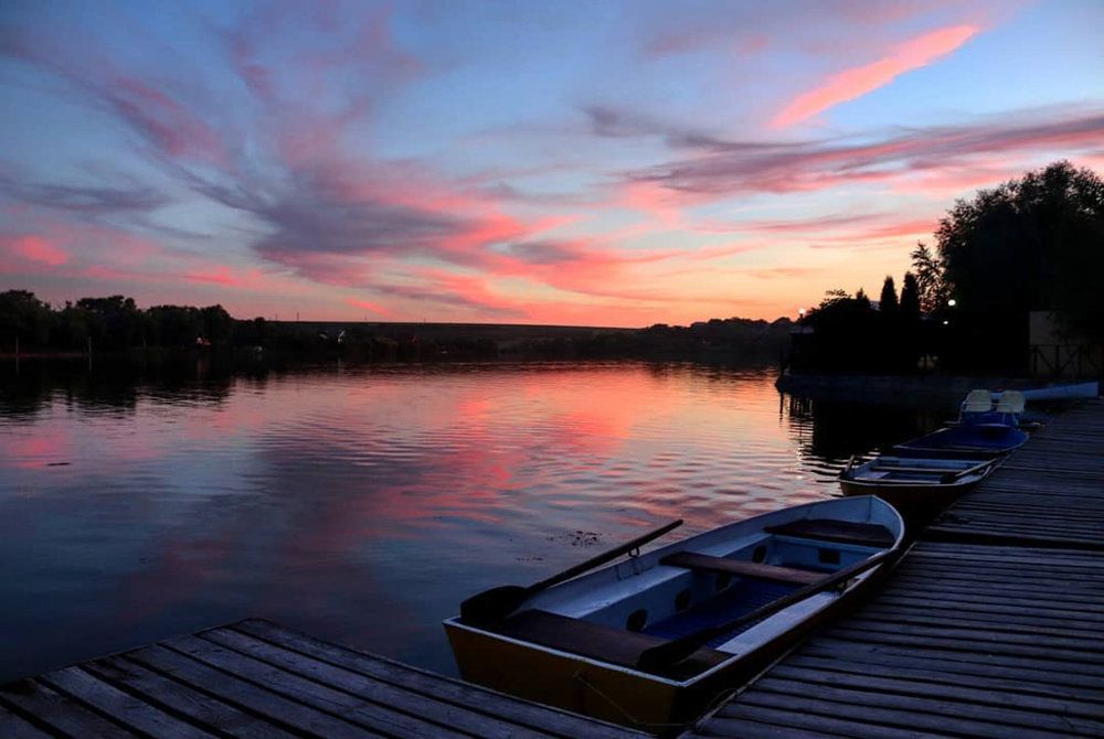 A pastel colored sunset