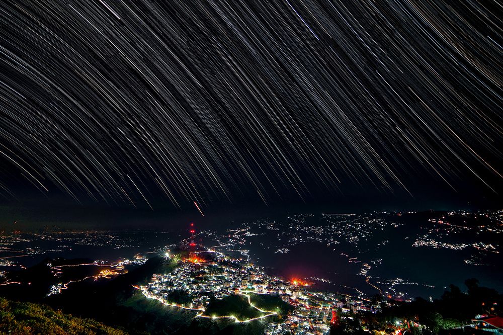 Star trail over Kurseong