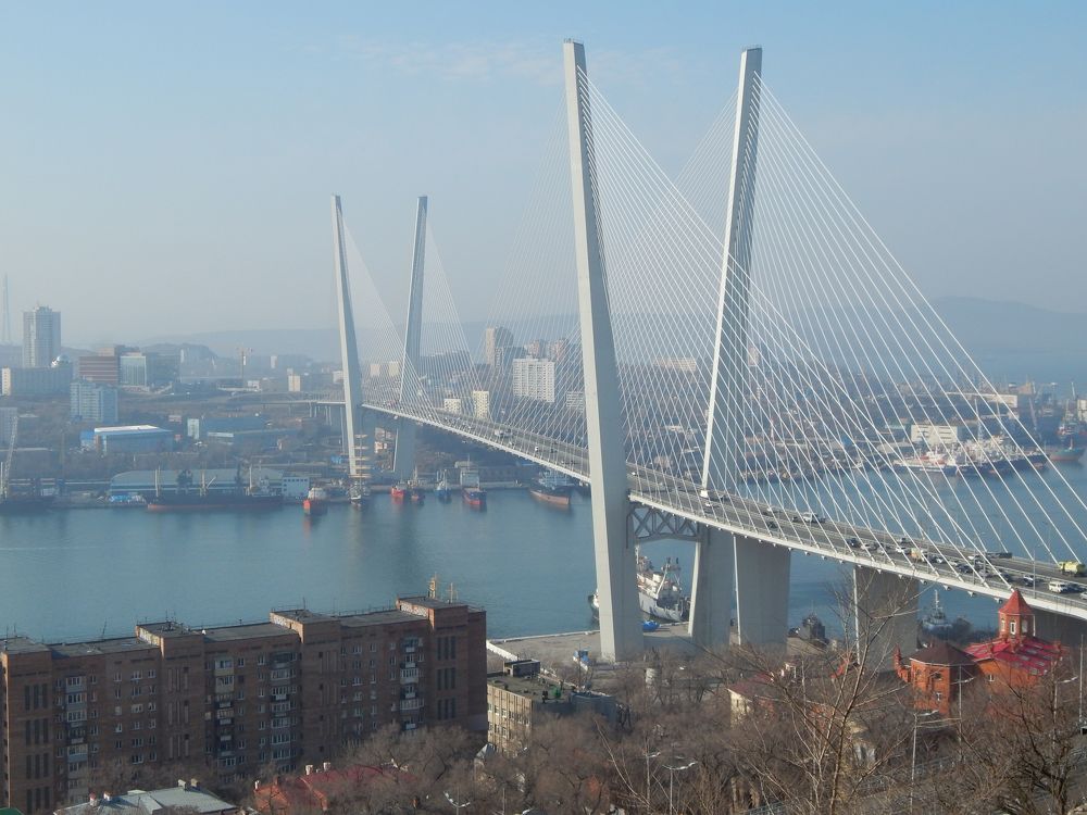 Золотой мост. Golden Bridge in Vladivostok.