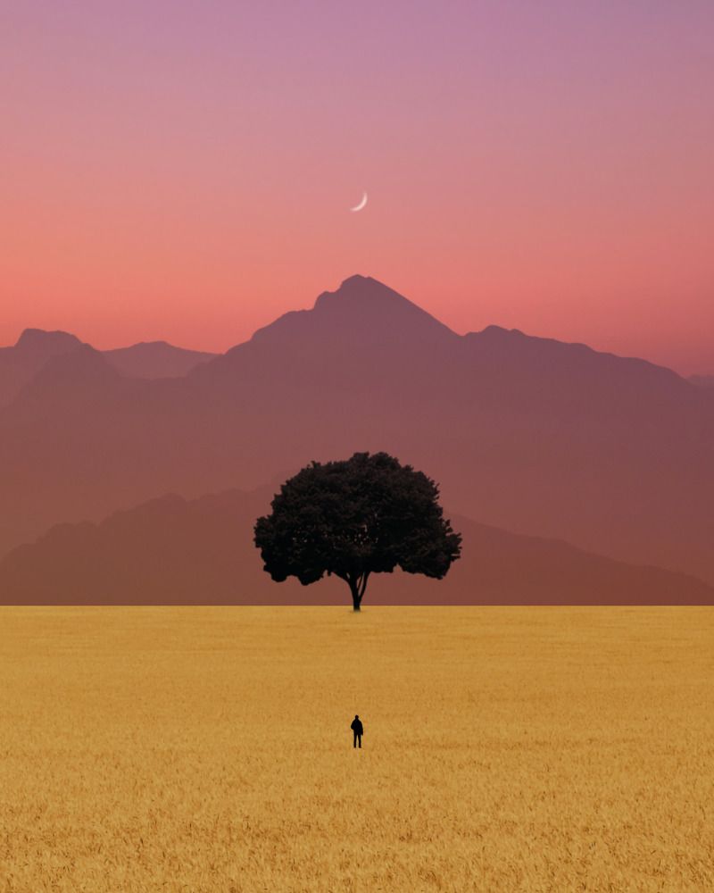 Alone and calm that comes