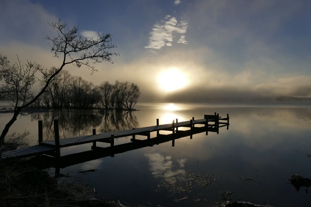 Quiet evening by the lake