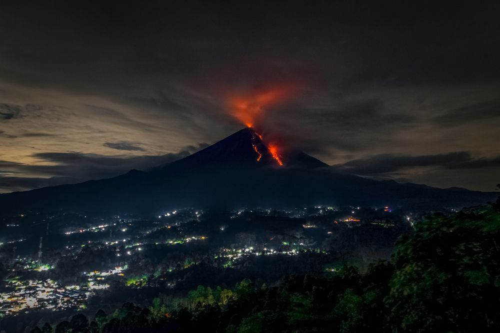 Semeru lava flow