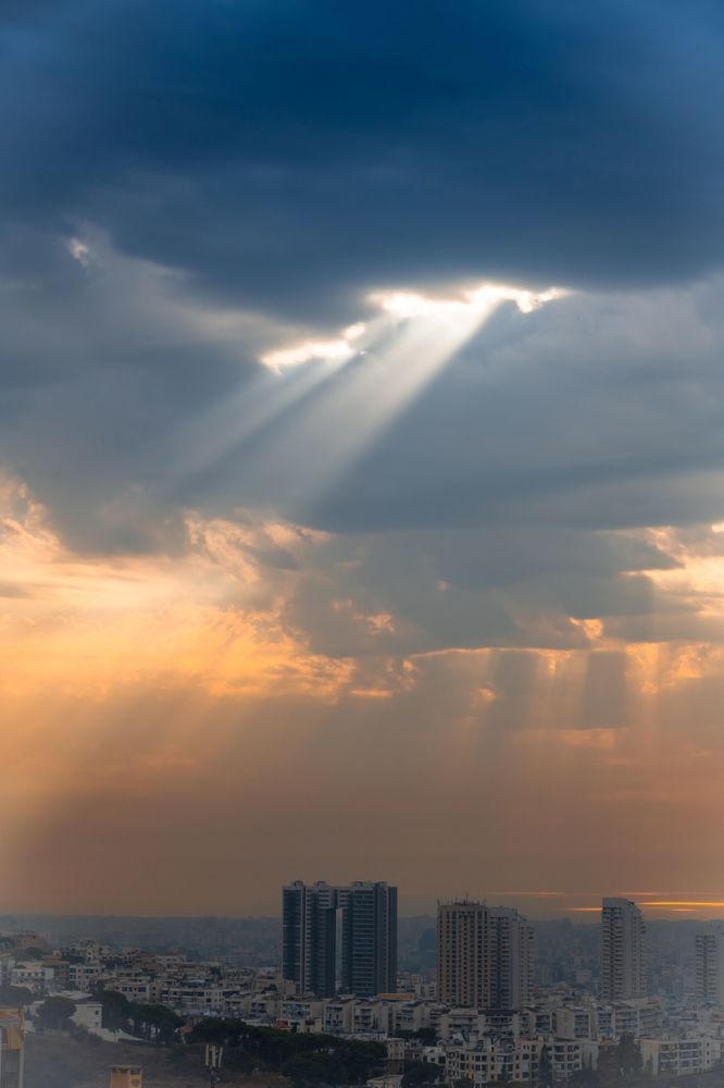 dramatic sky above Beirut