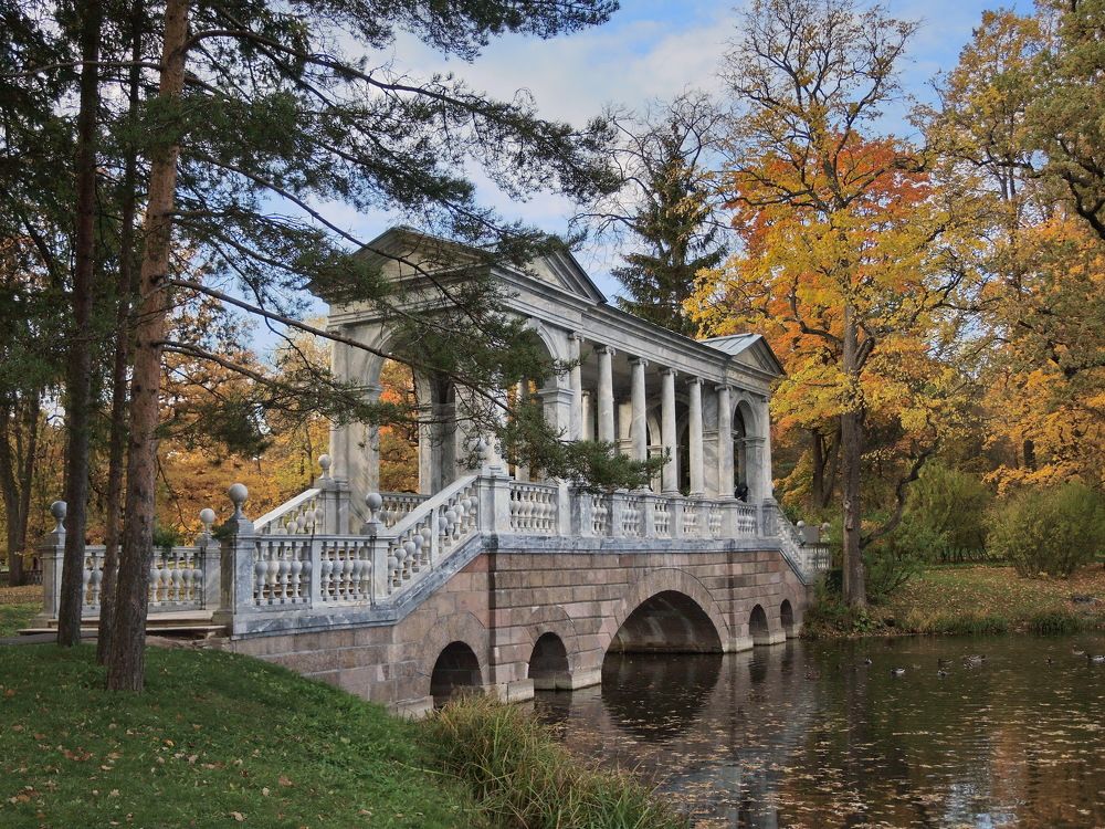 Мраморный мост. Екатерининский парк, Царское село