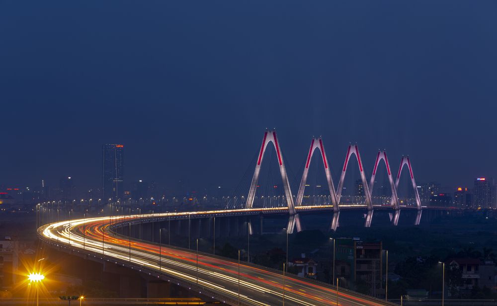 Nhat Tan Bridge by Night