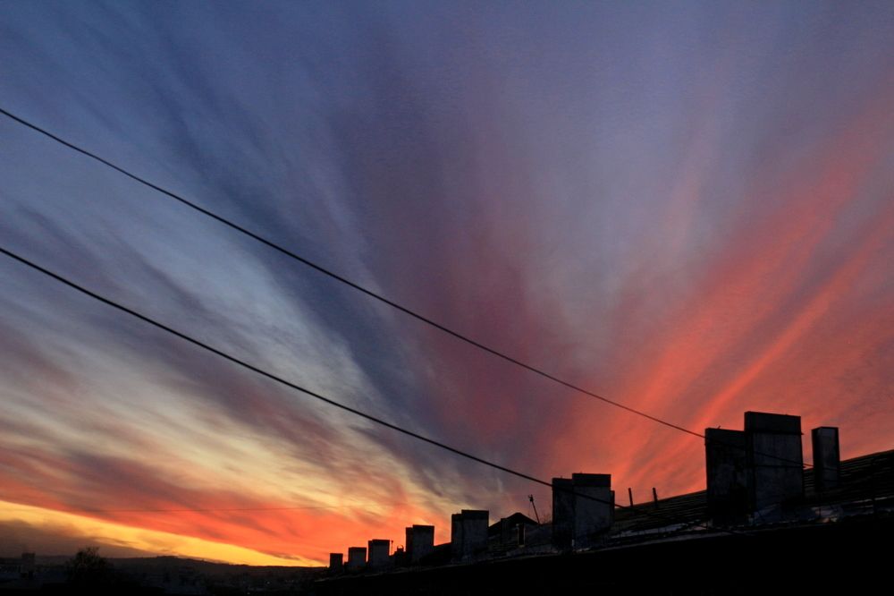 Закат над городом