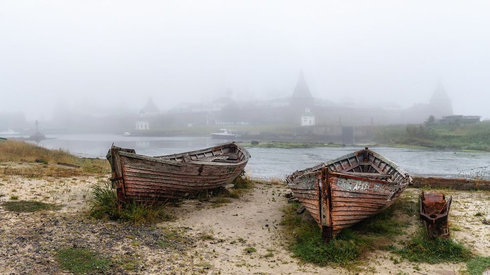 Соловки в тумане.
