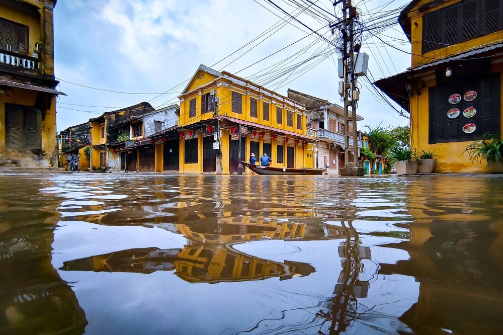 Street corner in flood season!