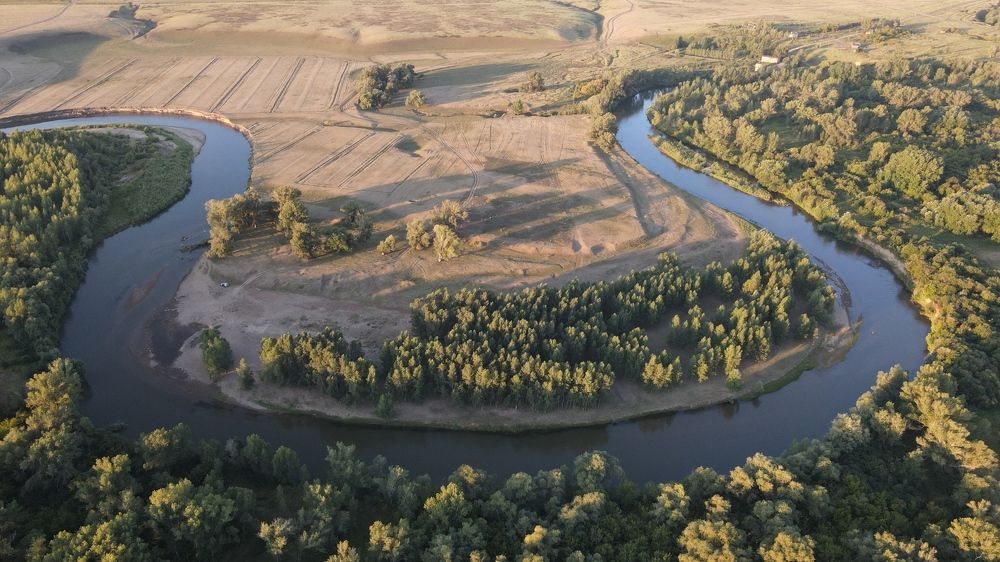 Петляющая река Алей