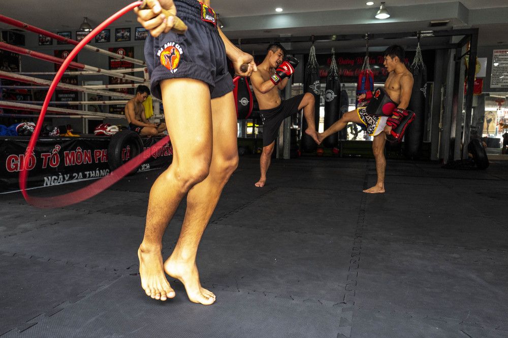 In a Muay Thai gym