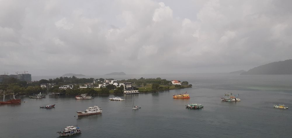 Rainbow in Foggy Morning