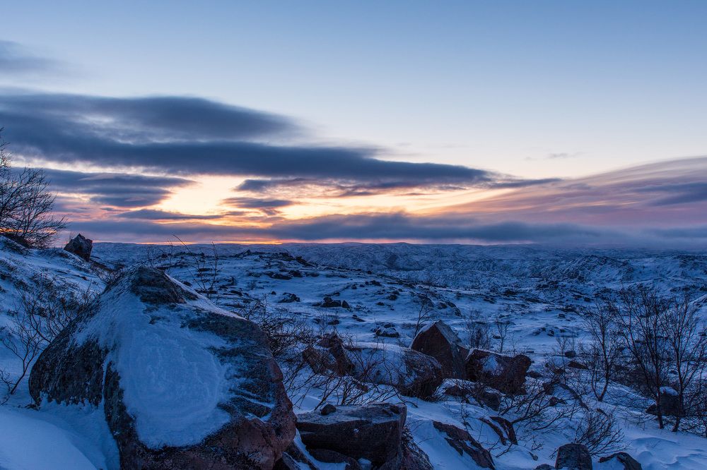 Полярные сумерки на перевале