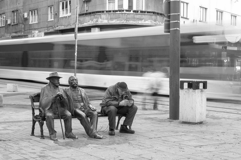 Градски портрет на случаен мъж