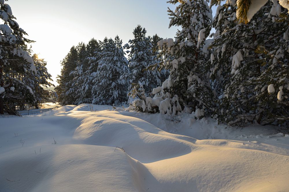 Намело немного
