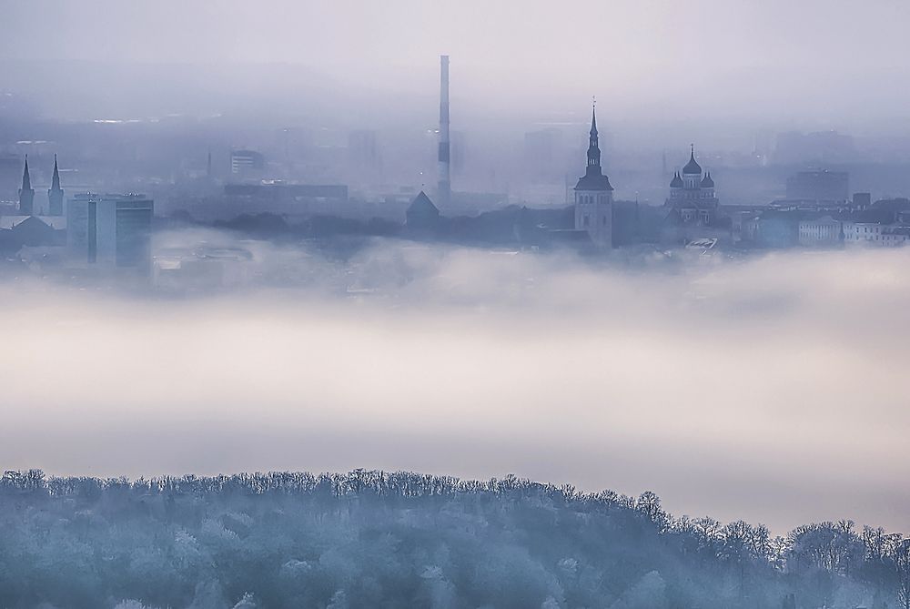 Туман над городом.