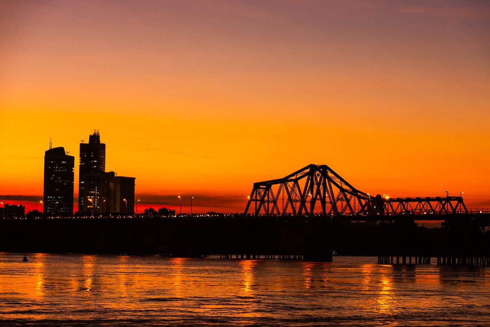 Sunset at Long Bien Bridge