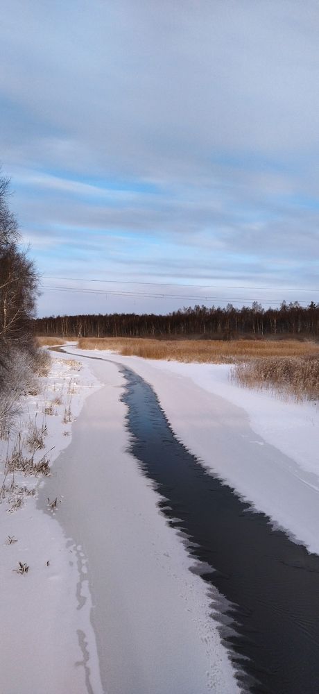 речушка в снегу