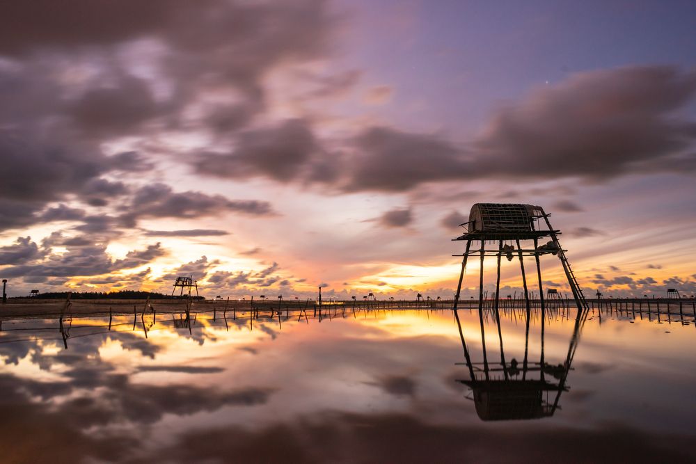 Wild beauty of Dong Chau beach at dawn.
