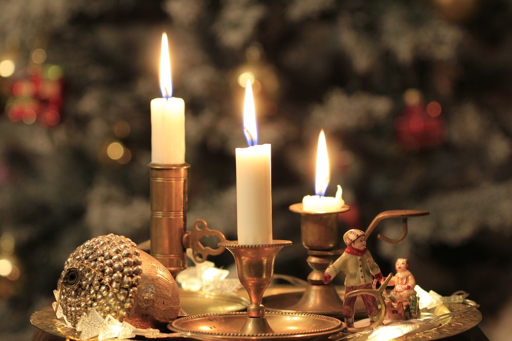 Новогодние огни в винтажном стиле