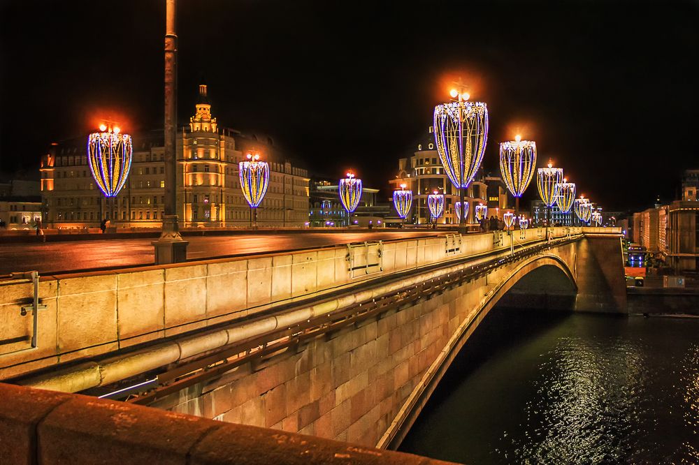 Вечерний мост. Москва.