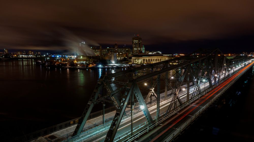 View of Hull in Québec and the Victoria Bridge from the Nepean Point located in Ottawa, Ontario