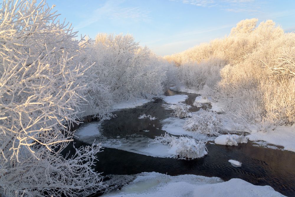 Зима рисует