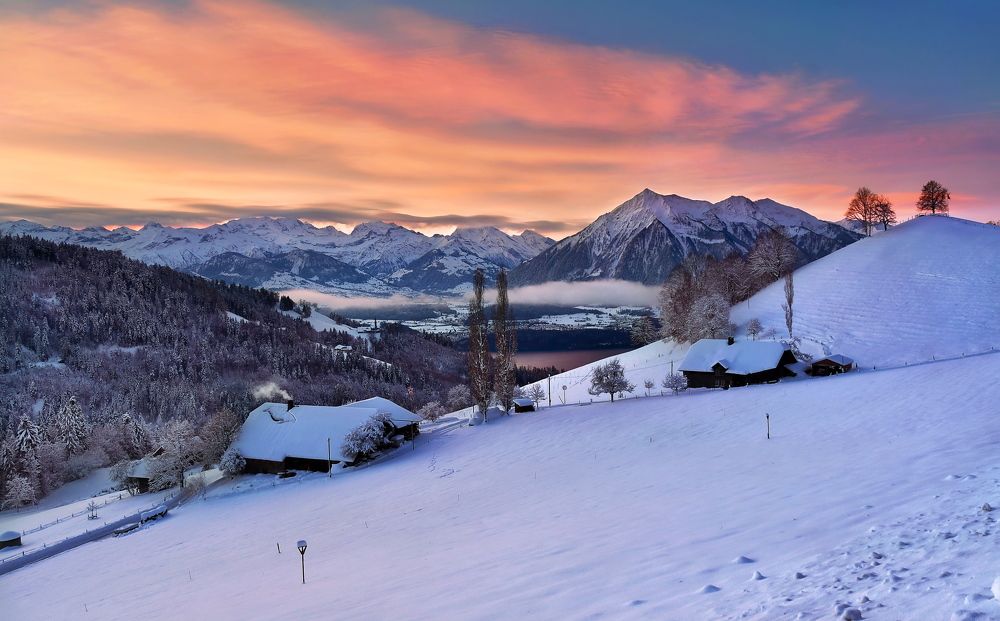winter morning, Switzerland