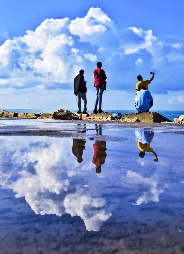 Three brothers and a reflection