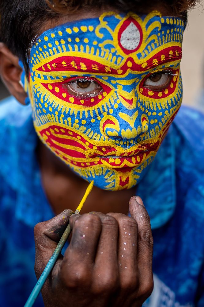 Face Painting At Gajan