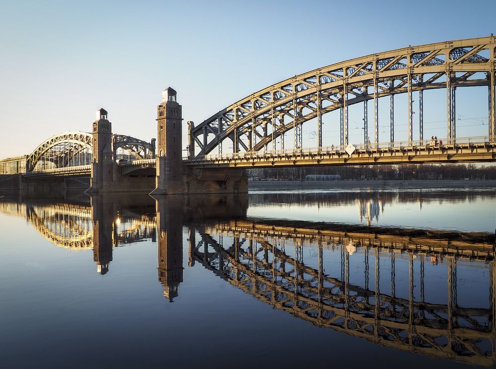 Большеохтинский мост. Санкт-Петербург.