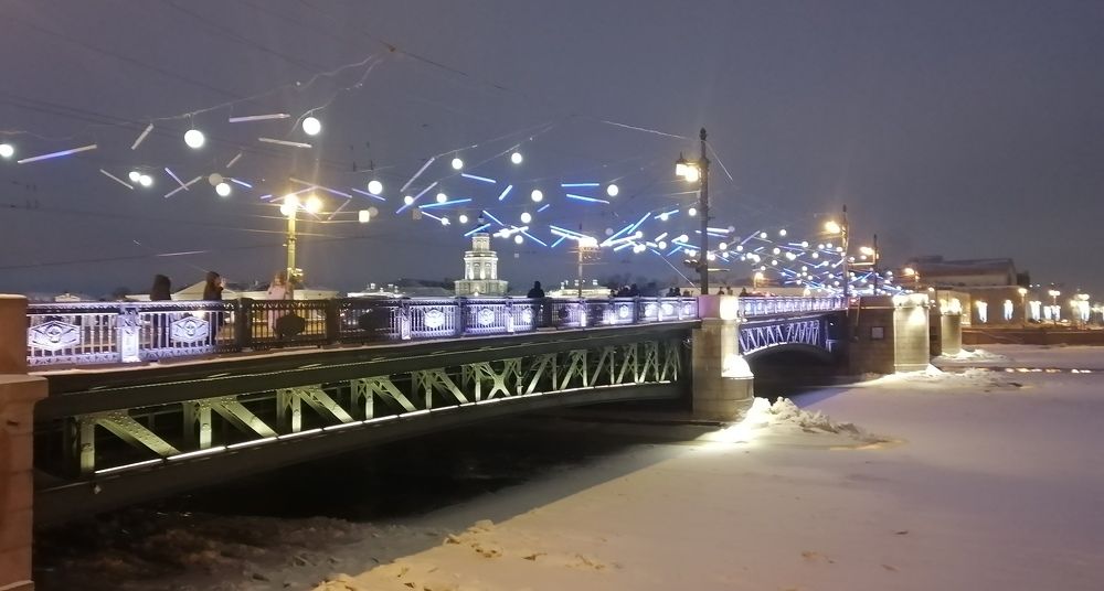 Дворцовый Мост Зимой