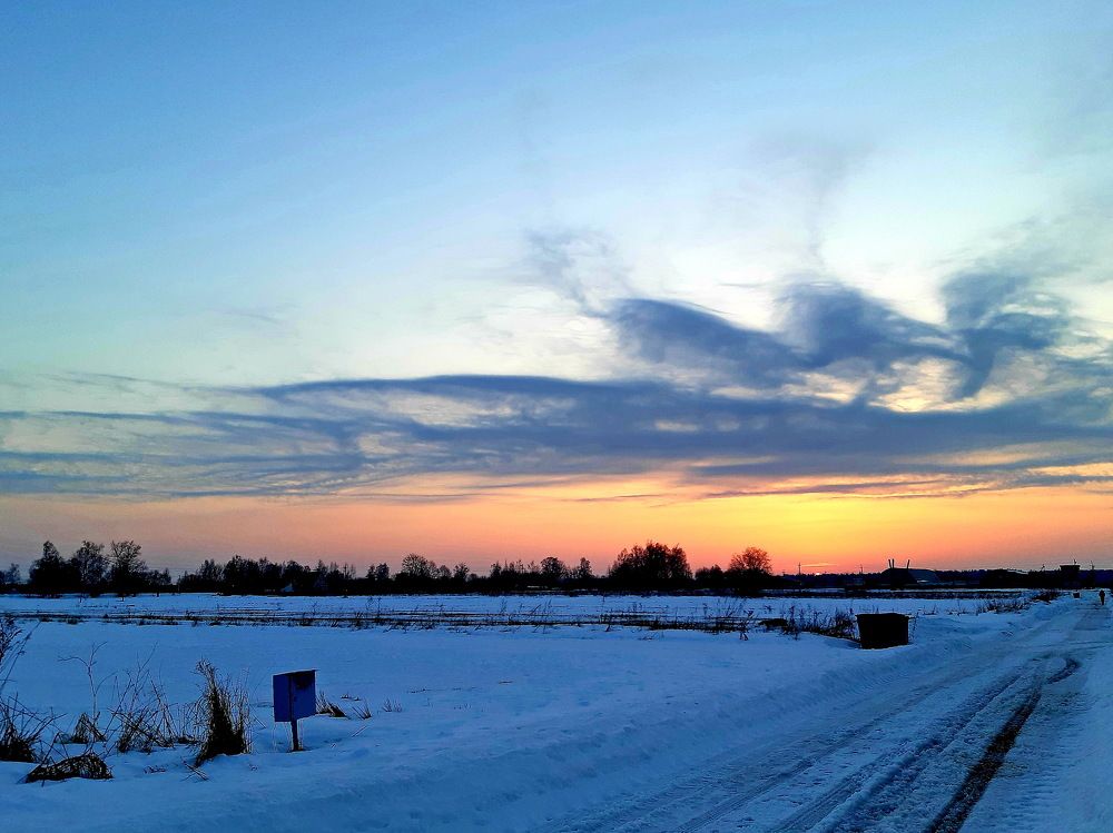 Ранняя зима за городом