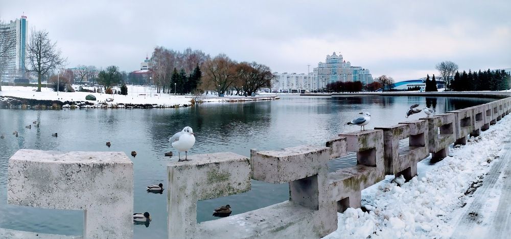Набережная реки Свислочь.