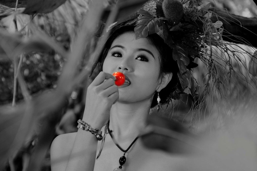 The girl in the forest