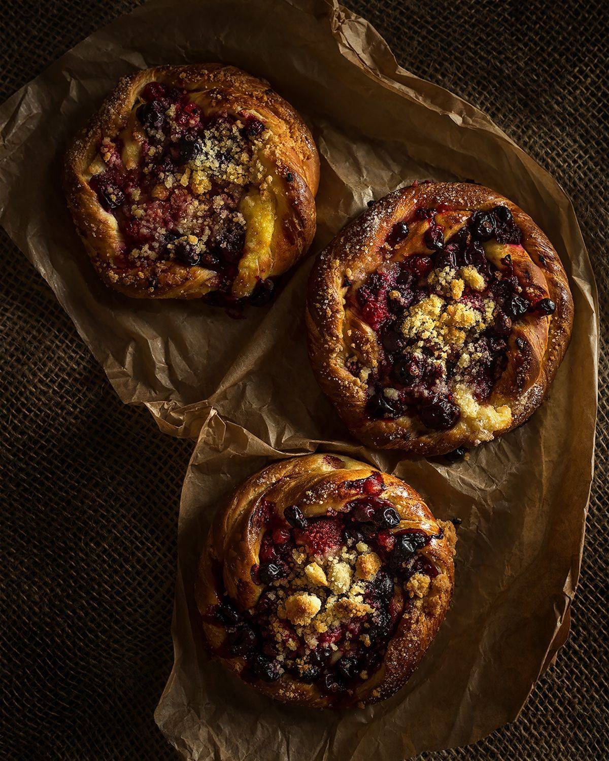 Булочки с ягодами