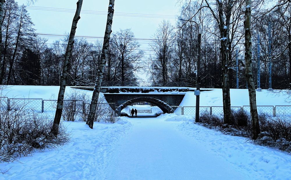 Мост-арка в Удельном...СПб...!)