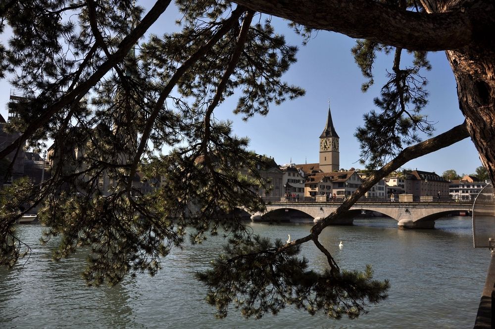one of the bridges in Zurich
