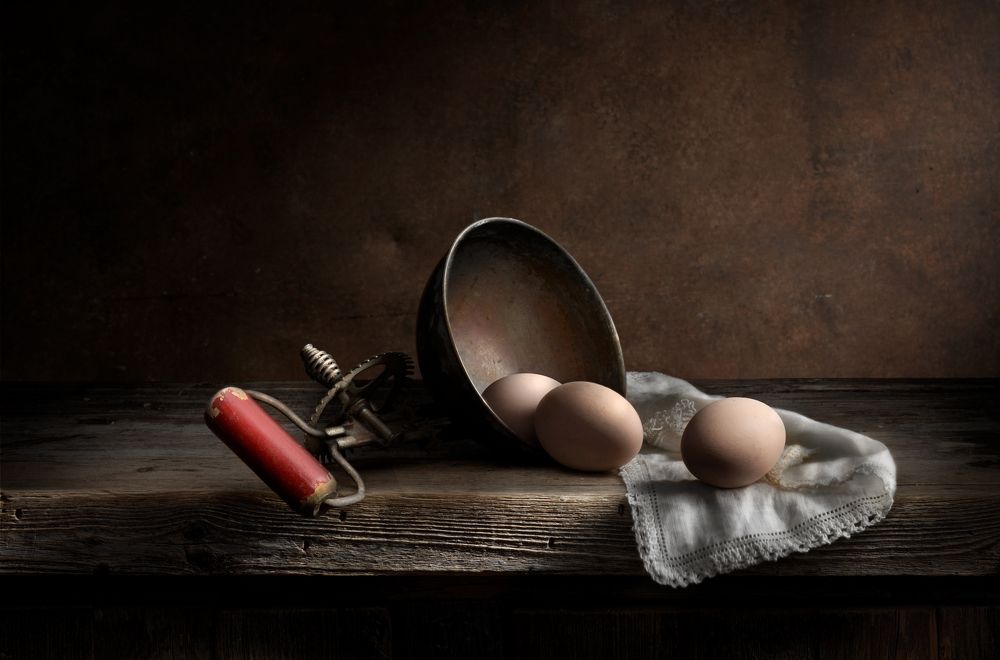 Still life with 3 eggs