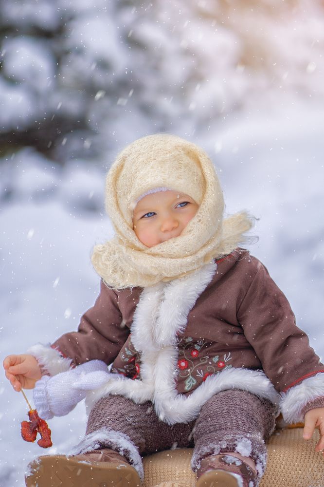 Снегурка зимой