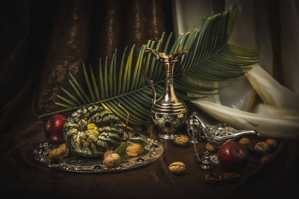 Still life with watermelon