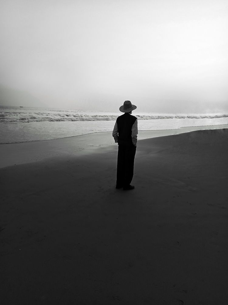 Cowboy on beach