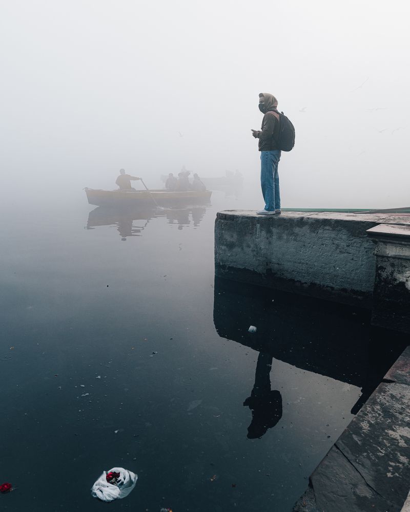 Morning view of Yamuna Ghat Delhi
