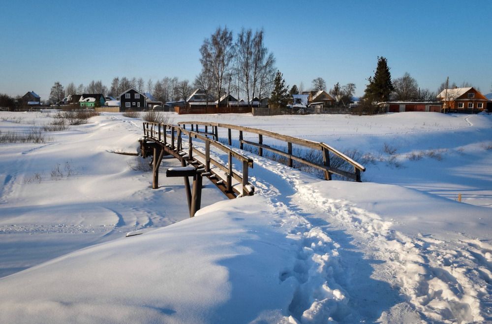 Зимняя река Глушица