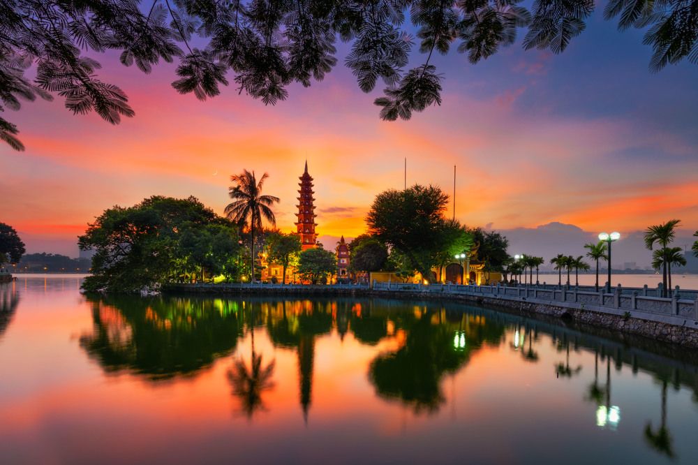 Blue hour at Tran Quoc Pagoda